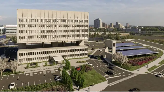 Hotel Marcel   rendering from east   after redevelopment