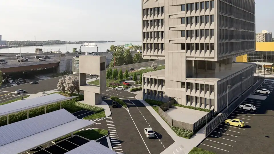 Hotel Marcel   rendering from north   after redevelopment