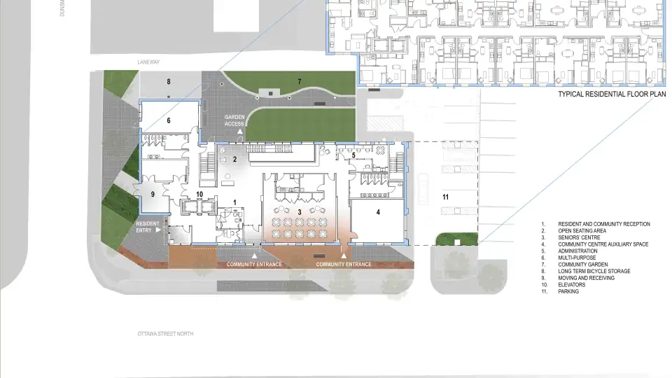 The Putman Family YWCA Passive House    Site plan