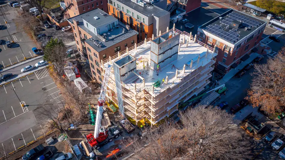 11 E. Lenox under construction. Image courtesy of Monte French Design Studio